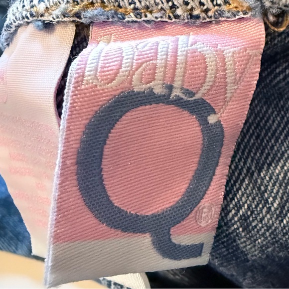 vtg Baby Q girls 6-9 Months Denim Jeans with Heart Embroidery - Picture 4 of 10